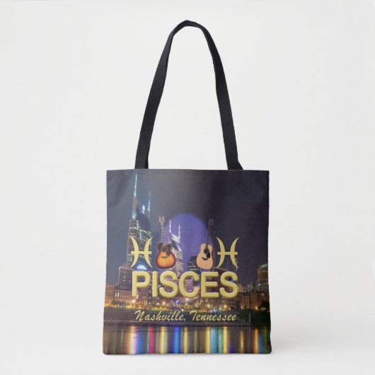Nashville Zodiac Pisces All Over Print Canvas tas (Voorkant)