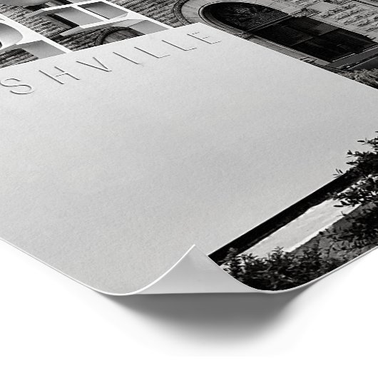 Nashville zwart-wit poster (Hoek)