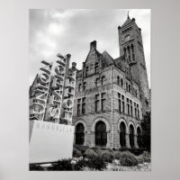 Nashville zwart-wit poster