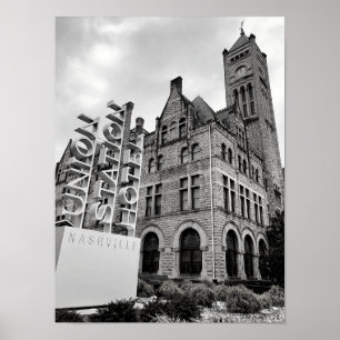 Nashville zwart-wit poster