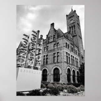 Nashville zwart-wit poster