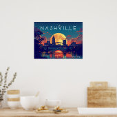 Nashville's Shelby Street Bridge Poster (Keuken)