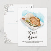 Nasi Ayam Kip Rijst Maleisië Briefkaart (Voorkant / Achterkant)