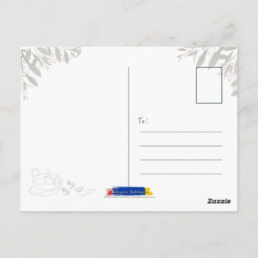 Nasi Lemak Bungkus Maleisië Briefkaart (Achterkant)