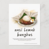 Nasi Lemak Bungkus Maleisië Briefkaart (Voorkant)