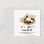 Nasi Lemak Bungkus Maleisië Feestdagenkaart (Voorkant / Achterkant)