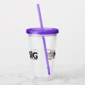 NASIG logo tumbler met rietje Acryl Drinkbeker (Links)