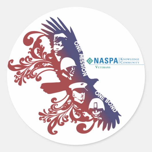 NASPA 2010-stickers Ronde Sticker (Voorkant)