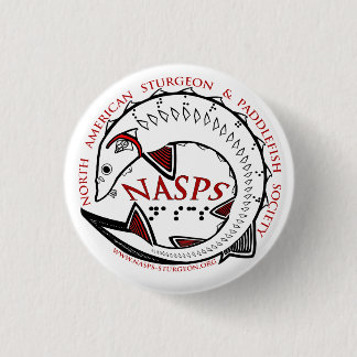 NASPS Logo Button-Wit Ronde Button 3,2 Cm