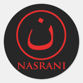 Nasrani Christelijk symbool Ronde Sticker