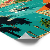 Nassau Bahama vintage reisillustratie Poster (Hoek)