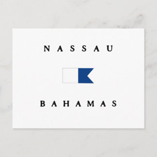 Nassau Bahamas Alpha Dive Flag Briefkaart