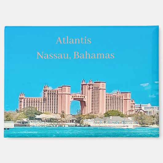 Nassau, Bahama's Atlantis-verzamelbare magneet (Voorkant)