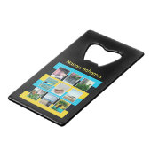 Nassau, Bahamas Creditkaart Flessenopener (Achterkant Gekanteld)