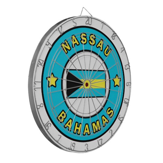 Nassau Bahamas Dartbord (Voorkant Links)