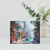 Nassau bahamas dreaming briefkaart (Staand voorkant)