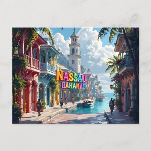 Nassau bahamas dromen briefkaart (Voorkant)