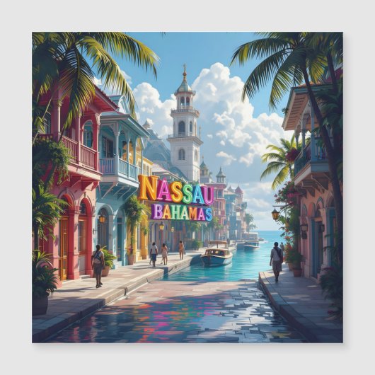 Nassau bahamas dromen magneet (Voorkant)