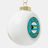 Nassau Bahamas Keramische Bal Ornament (Links)