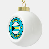Nassau Bahamas Keramische Bal Ornament (Rechts)
