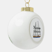 Nassau Bahamas Keramische Bal Ornament (Links)