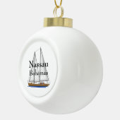 Nassau Bahamas Keramische Bal Ornament (Rechts)