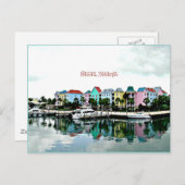 Nassau Bahamas marina briefkaart (Voorkant / Achterkant)
