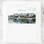 Nassau Bahamas marina Rechthoekige Sticker (Tas)