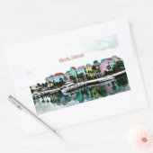 Nassau Bahamas marina Rechthoekige Sticker (Envelop)