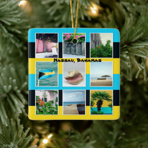 Nassau, Bahamas Photo Collage Keramisch Ornament