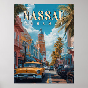  Nassau Bahamas poster - Classic Tropical