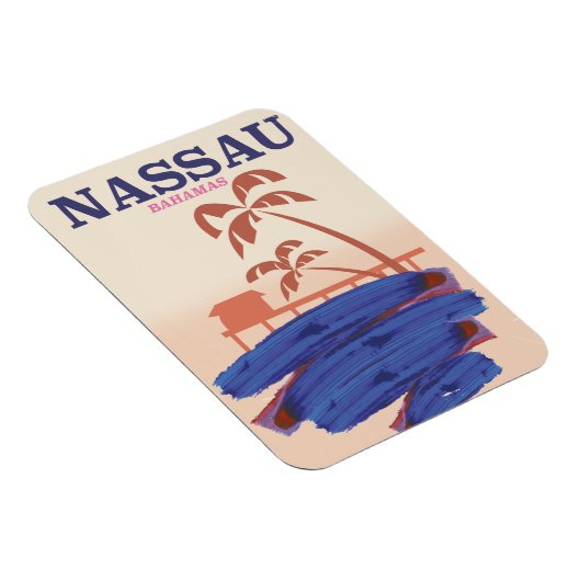 Nassau Bahama's reis strand poster Magneet (Rechterzijde)