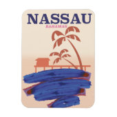 Nassau Bahama's reis strand poster Magneet (Verticaal)
