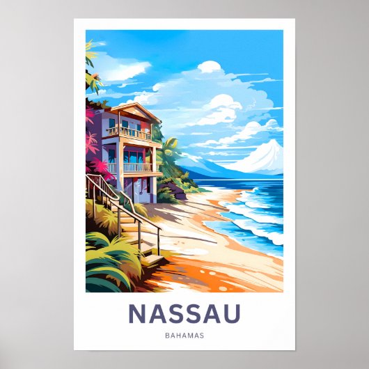 Nassau Bahama's Reisprint Poster (Voorkant)