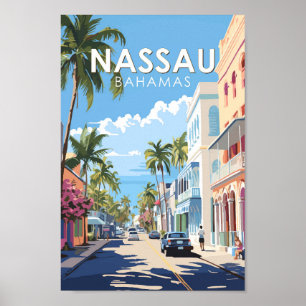 Nassau Bahamas Reizen Kunst Vintage Poster