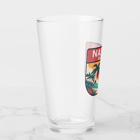 Nassau Bahamas Retro Embleem Glas (Rechts)