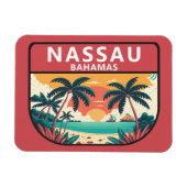 Nassau Bahamas Retro Embleem Magneet (Horizontaal)