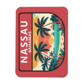 Nassau Bahamas Retro Embleem Magneet (Verticaal)