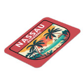 Nassau Bahamas Retro Embleem Magneet (Linkerzijde)