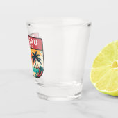 Nassau Bahamas Retro Embleem Shot Glas (Rechts)