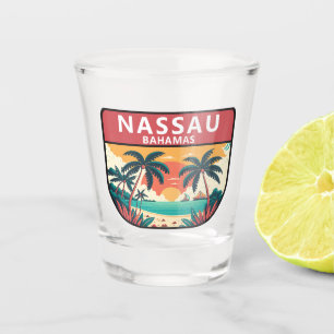 Nassau Bahamas Retro Embleem Shot Glas