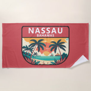 Nassau Bahamas Retro Embleem Strandlaken