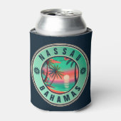 Nassau Bahamas Retro reizen Souvenir jaren 1950 Blikjeskoeler (Blikje Voorkant)