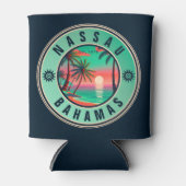 Nassau Bahamas Retro reizen Souvenir jaren 1950 Blikjeskoeler (Voorkant)