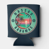 Nassau Bahamas Retro reizen Souvenir jaren 1950 Blikjeskoeler (Achterkant)