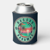 Nassau Bahamas Retro reizen Souvenir jaren 1950 Blikjeskoeler (Blikje Achterkant)