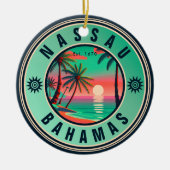 Nassau Bahamas Retro reizen Souvenir jaren 1950 Keramisch Ornament (Voorkant)
