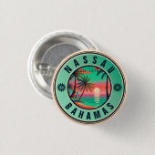 Nassau Bahamas Retro reizen Souvenir jaren 1950 Ronde Button 3,2 Cm (Voorkant /achterkant)