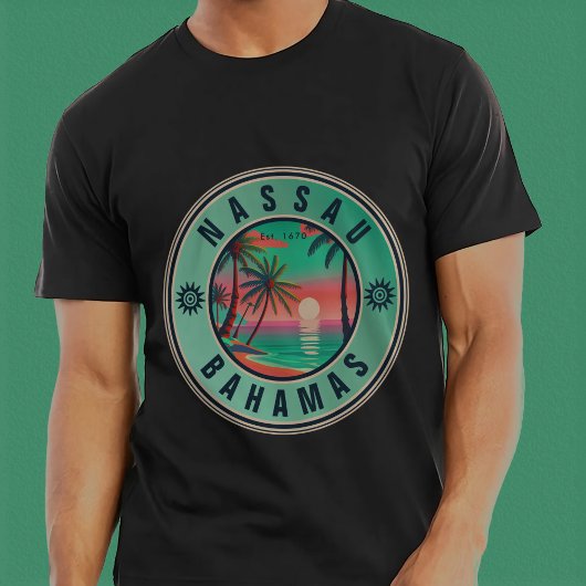 Nassau Bahamas Retro reizen Souvenir jaren 1950 T-shirt