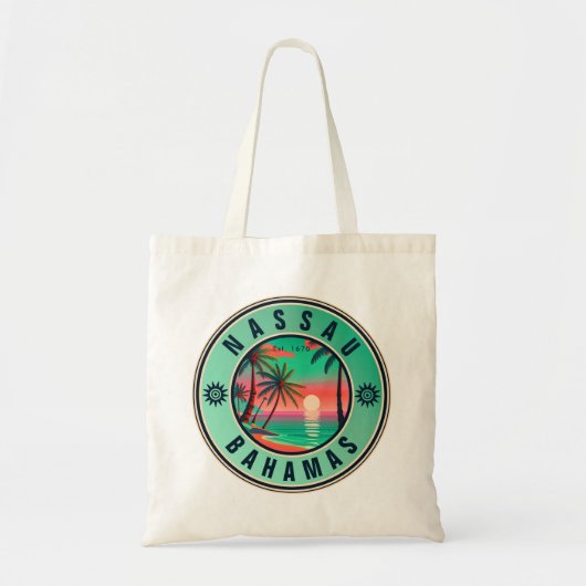 Nassau Bahamas Retro reizen Souvenir jaren 1950 Tote Bag (Voorkant)